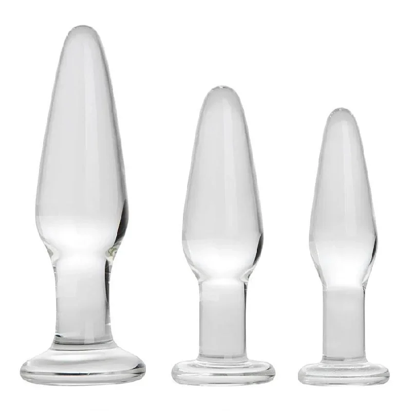 adam-and-eve-glass-anal-training-kit-set-of-3-glass-butt-plugs-for-men