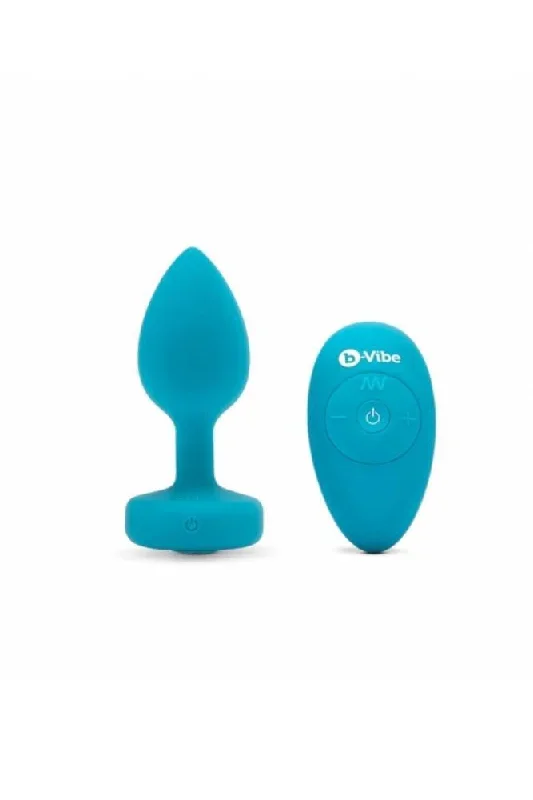 B-Vibe - Remote Control Vibrating Jewel Butt Plug - S/M - Blue