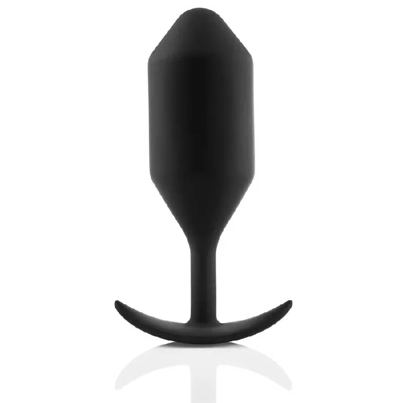 B-Vibe Snug Plug Silicone Weighted Black Butt Plug