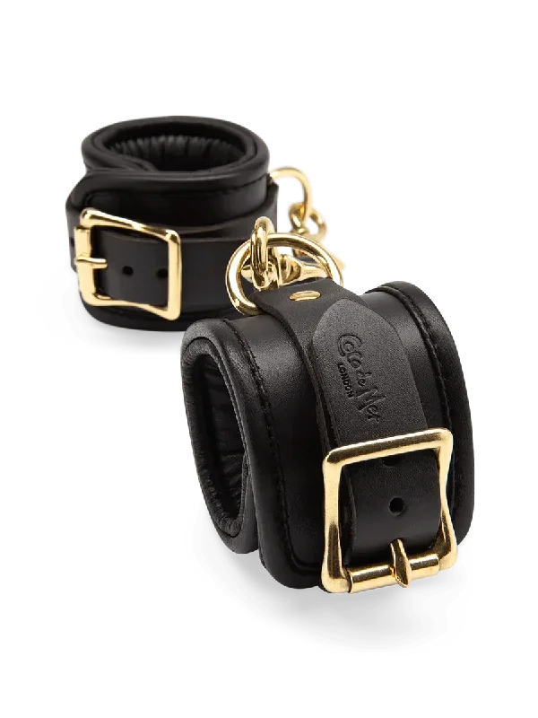 Black Leather Wrist Cuffs