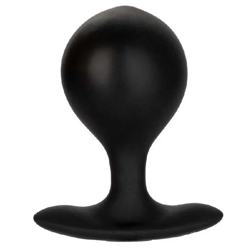 cal-exotics-weighted-black-silicone-inflatable-anal-plug