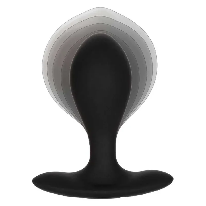 cal-exotics-weighted-black-silicone-inflatable-anal-plug