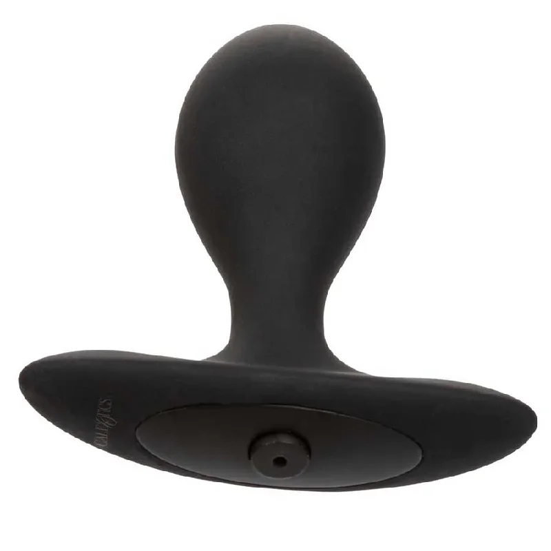 cal-exotics-weighted-black-silicone-inflatable-anal-plug