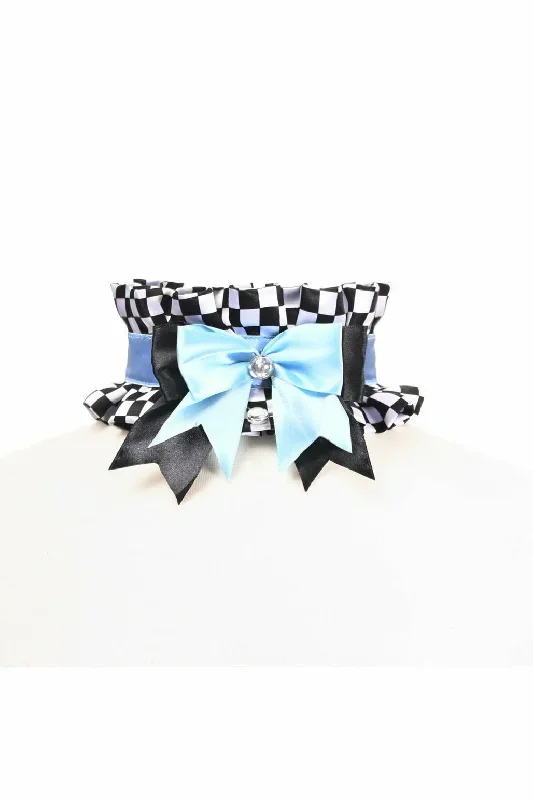 Checker Print Costume Choker