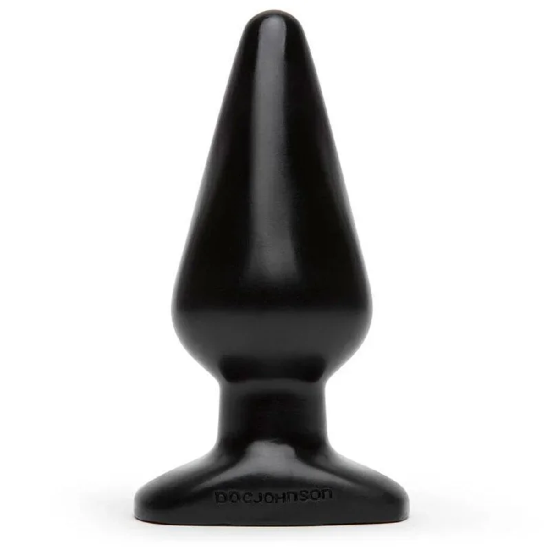 Classic Large Black Butt Plug | Smooth Tapered Anal Plug with Base