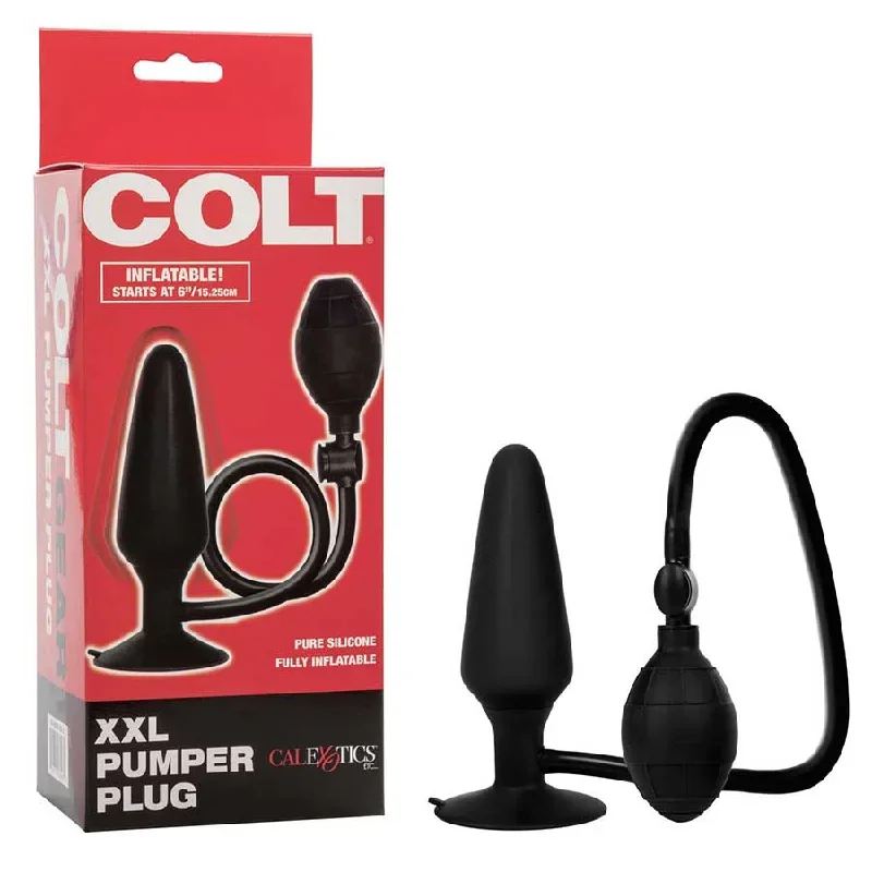 XXL Black Inflatable Pumper Butt Plug by Colt