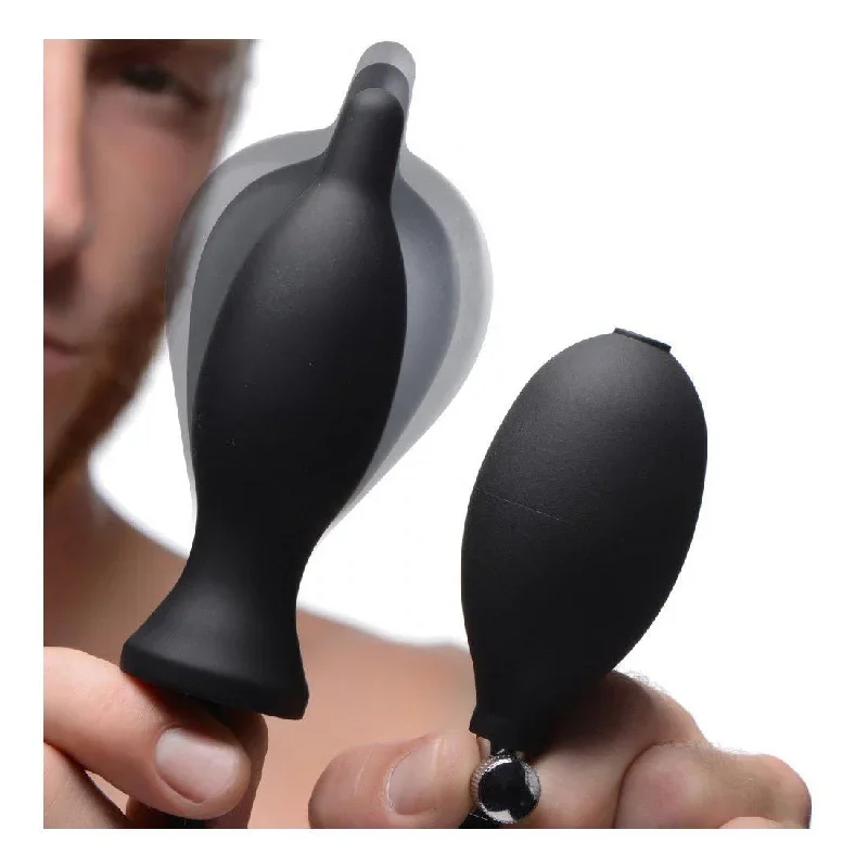 Dark Inflator Silicone Inflatable Anal Plug