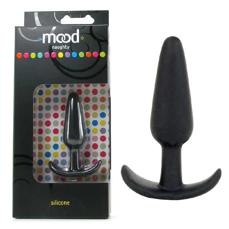 Mood Naughty Black Silicone Butt Plug by Doc Johnson (S,M,L, & XL)