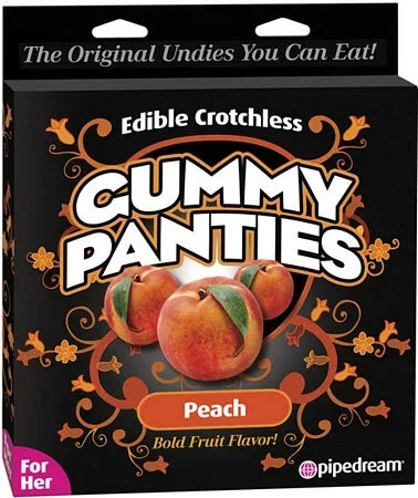 Edible Crotchless Gummy Panty - Peach