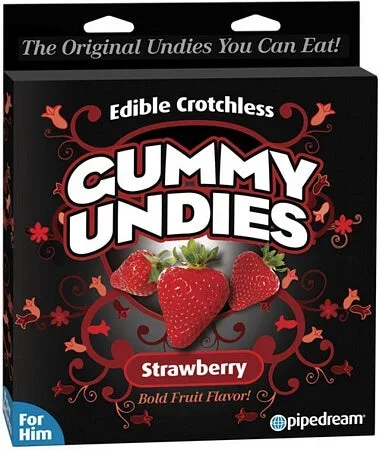 Edible Male Gummy Undies - Strawberry