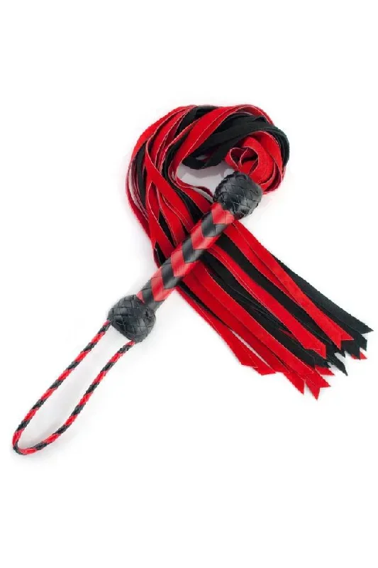 Ego Driven - Professional Suede Flogger - Black/Red