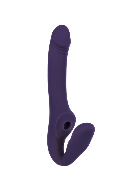 Evolved - 2 Become 1 - Dual Stimulation Strapless Strap-On & Remote - Purple