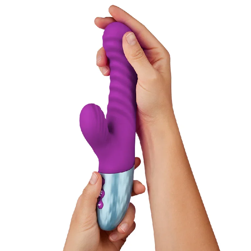 femmefunn-delola-ribbed-rabbit-vibrator