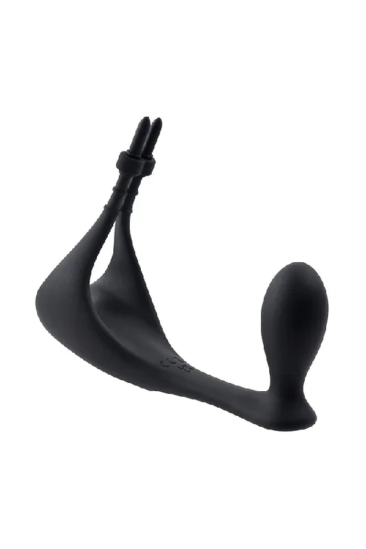 Gender X - Back It Up Vibrating Plug & Cock Ring with Remote Control - Black