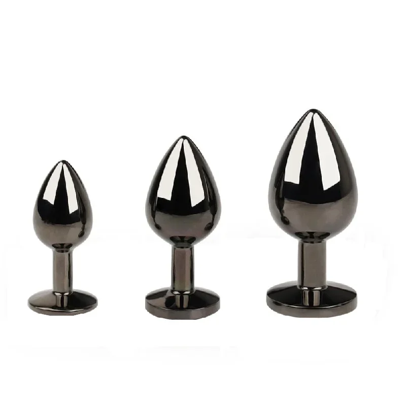 gunmetal-jeweled-princess-plug-3-pc