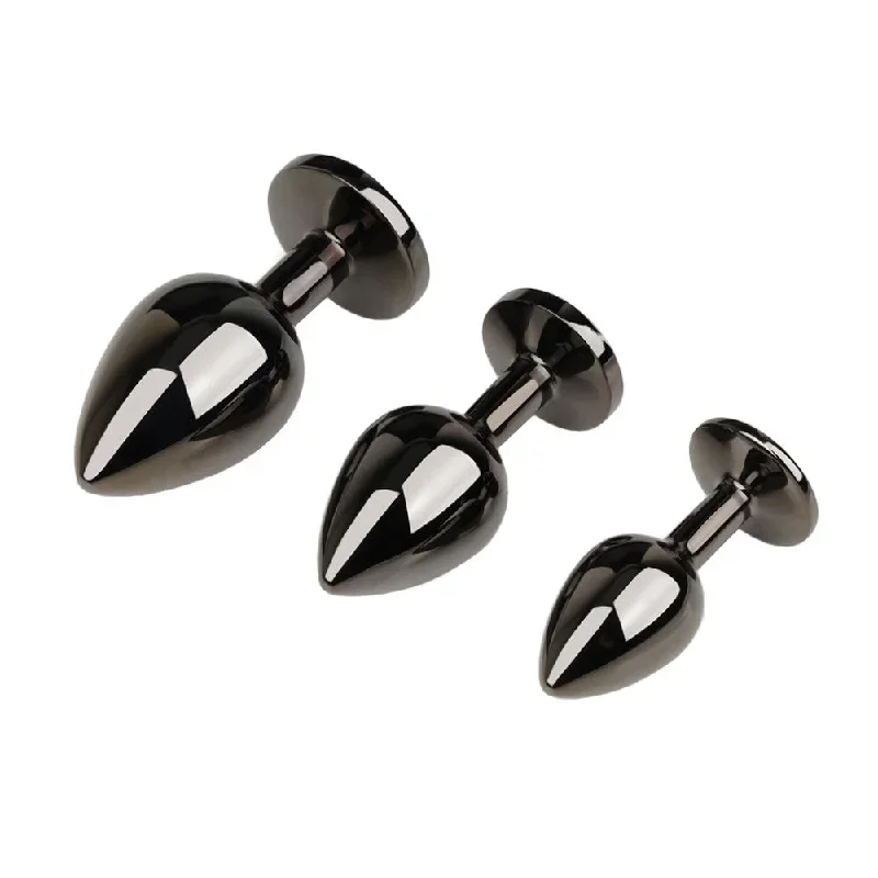 gunmetal-jeweled-princess-plug-3-pc