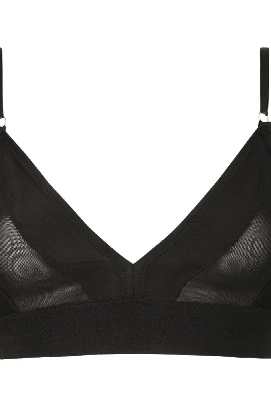 Ekaterina Bralette Fetish Separates | Black Lycra