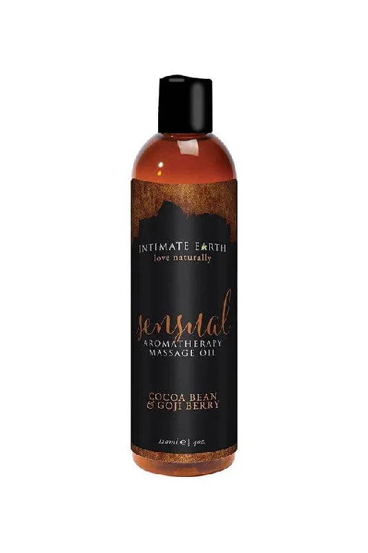 Intimate Earth - Aromatherapy Massage Oil - Sensual - Cocoa Bean & Goji Berry - 4oz