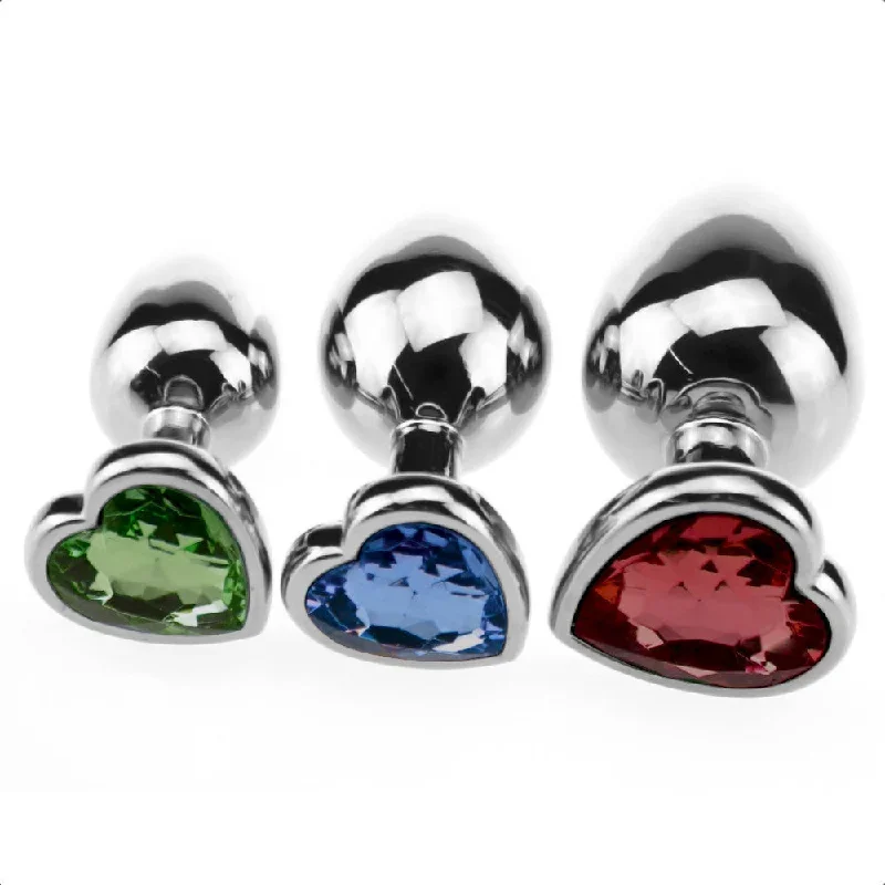 jeweled-heart-shaped-metal-princess-plug-beginner-set-3-colors