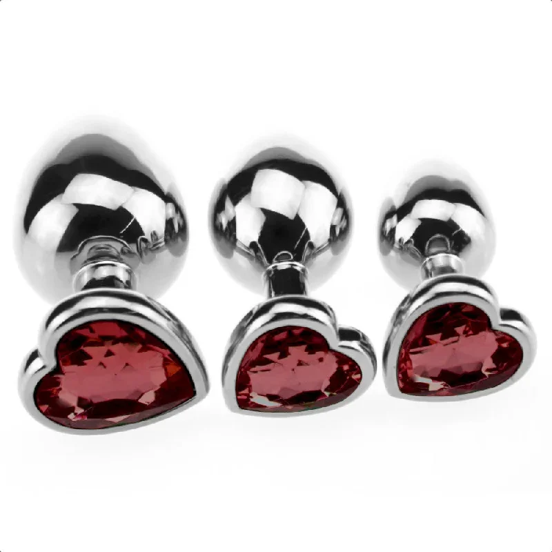 jeweled-heart-shaped-metal-princess-plug-beginner-set-3-colors