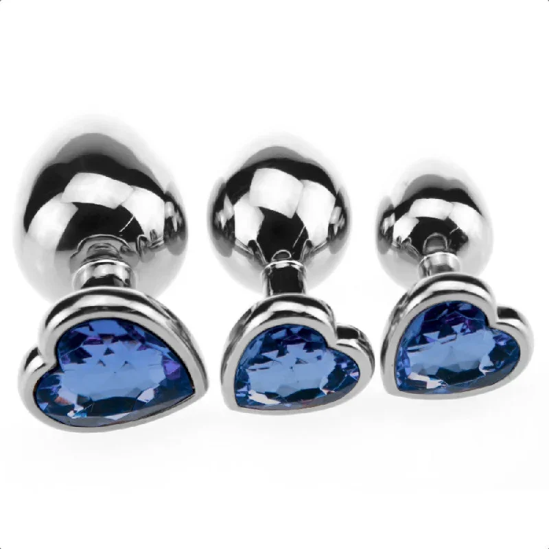 jeweled-heart-shaped-metal-princess-plug-beginner-set-3-colors