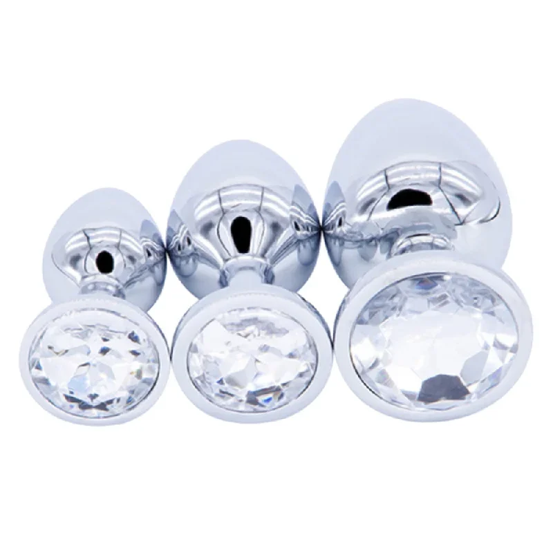 jeweled-stainless-steel-princess-plug-beginner-set-three-colors