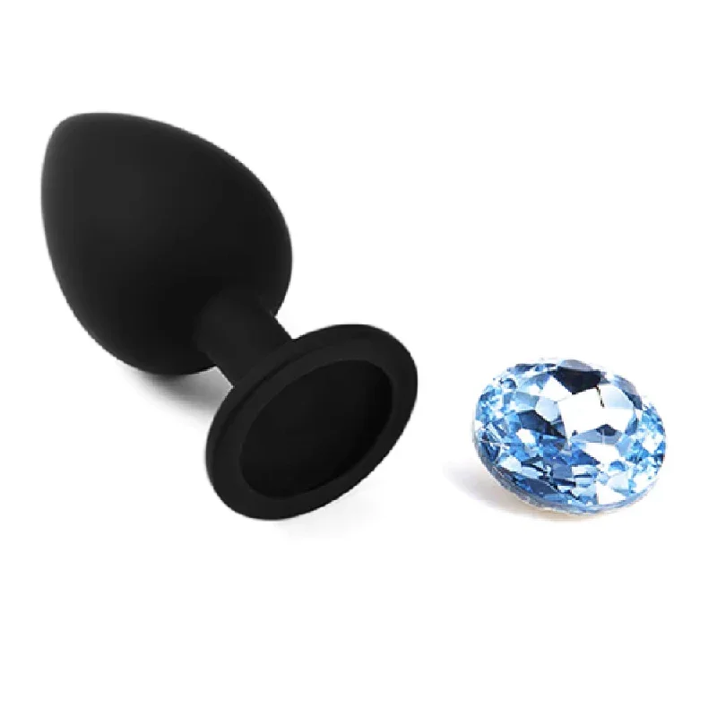 light-blue-jeweled-black-silicone-princess-plugs-3-piece-set