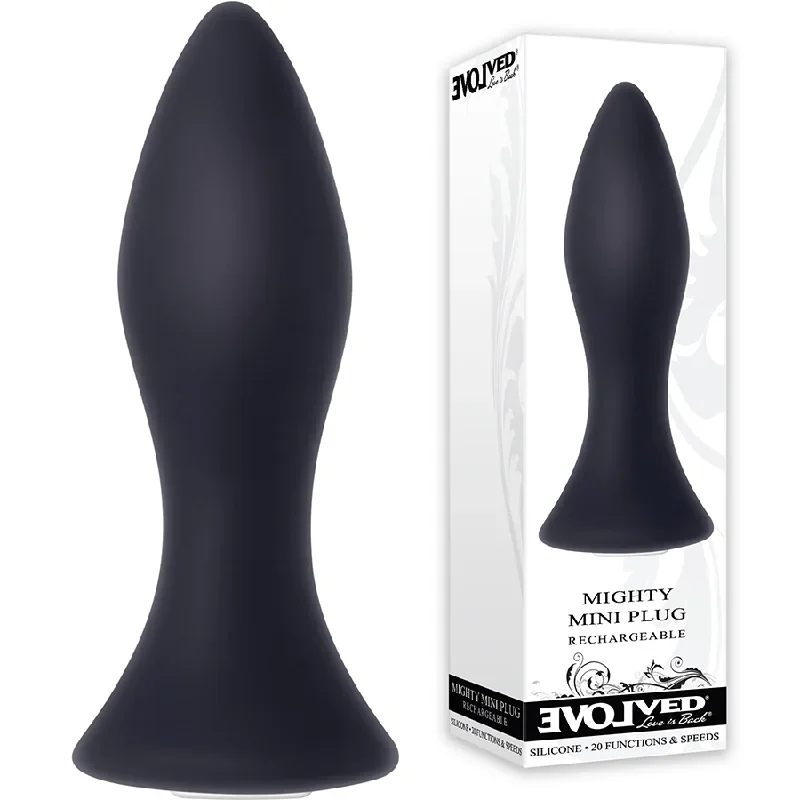 Mighty 3.5"" Mini Rechargeable 20 Speed Silicone Anal Plug