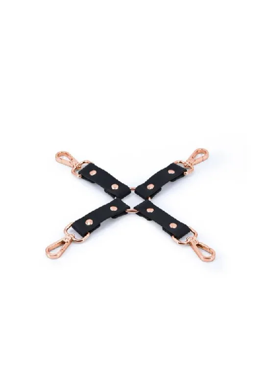 NS Novelties - Bondage Couture - Hog Tie Strap - Black/Rose Gold