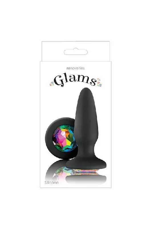 ns-novelties-glams-rainbow-gem-butt-plug-black