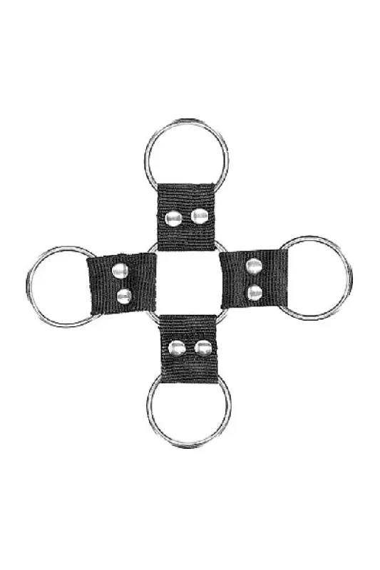 ouch-by-shots-toys-black-white-velcro-hogtie-with-hand-ankle-cuffs-black