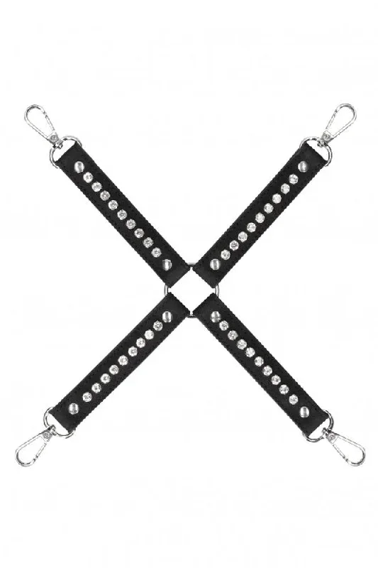 Ouch by Shots Toys - Diamond Studded Hogtie - Black