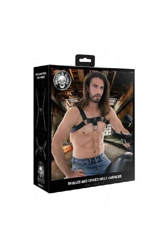 ouch-by-shots-toys-skulled-spiked-male-harness-black