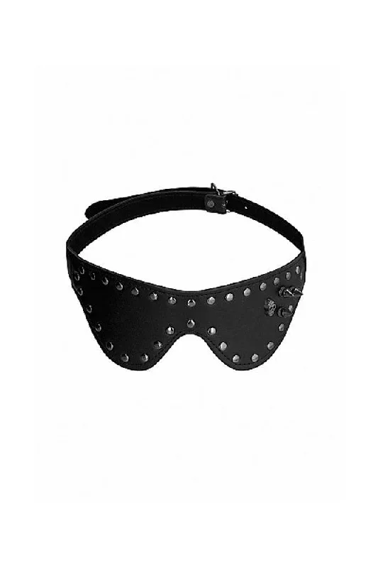 Ouch by Shots Toys - Skulled Spiked & Studded Eye Mask - Black