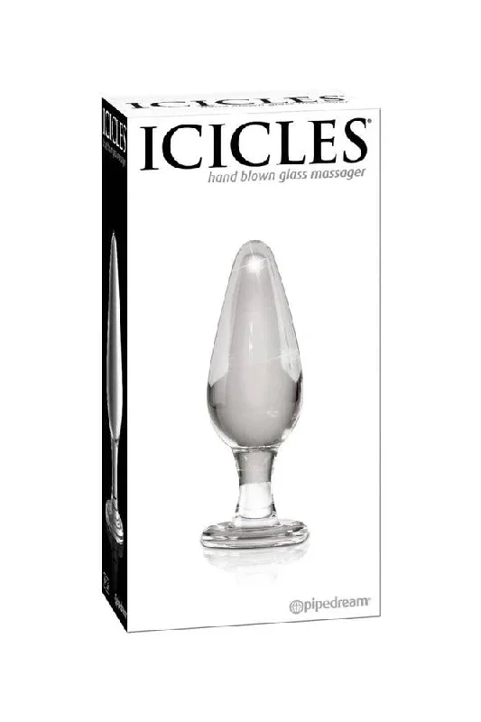 pipedream-icicles-no-26-tapered-glass-butt-plug-clear