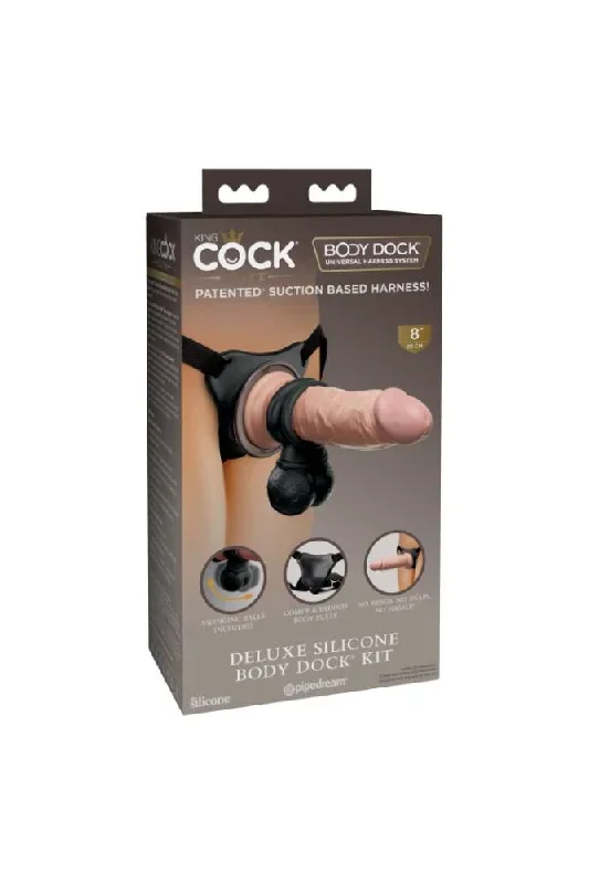 pipedream-king-cock-elite-deluxe-silicone-body-dock-strap-on-kit-beige