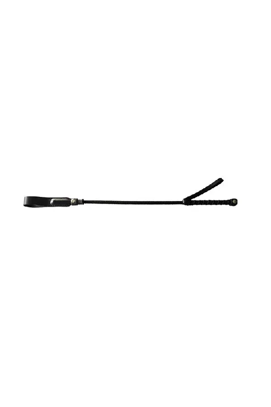 Rouge Garments - Short Leather Riding Crop with Slim Tip - Black