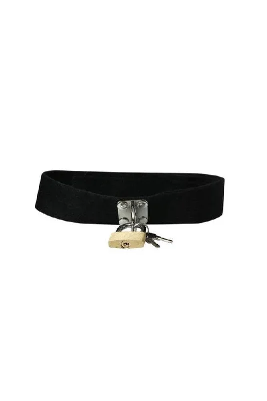 Sex & Mischief - Lock and Key Collar - Black