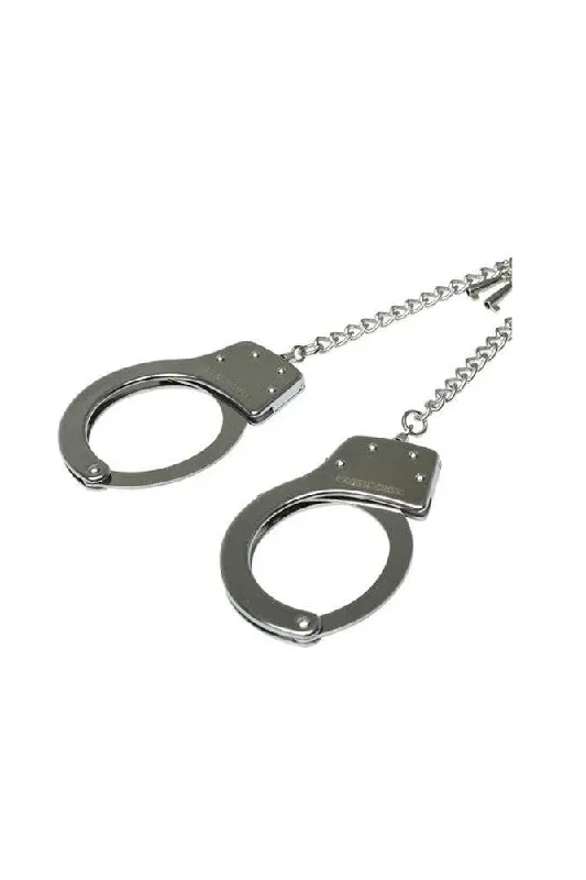 Sex & Mischief - Ring Metal Handcuffs - Silver