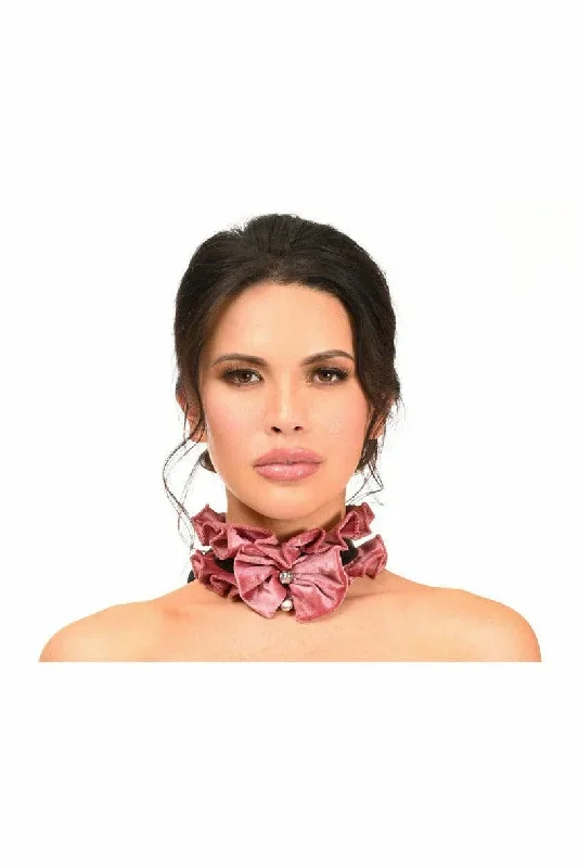 Sexy Dusty Rose Velvet Costume Choker