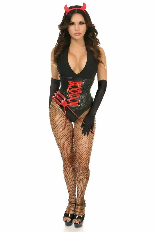 Sexy Four Piece Sexy Devil Corset Costume