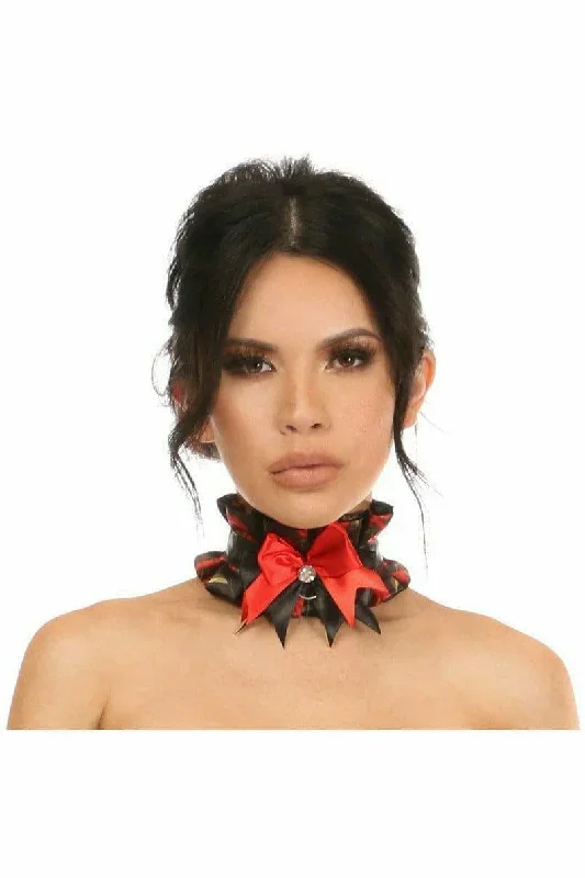 Sexy Red Roses Satin Costume Choker