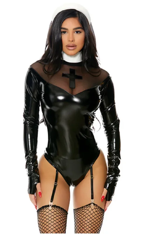 Sexy Vinyl Nun Costume