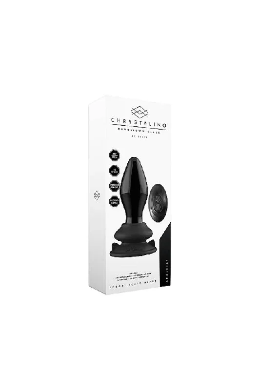 shots-toys-chrystalino-stretchy-vibrating-glass-anal-plug-with-suction-cup-remote-black