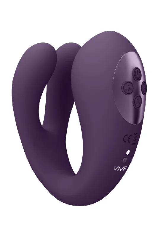 Shots Toys - VIVE - Yoko Dual Prong Vibrator with Clitoral Pulse Wave - Purple