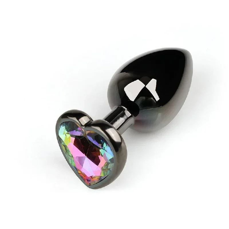 space-black-rainbow-jeweled-metal-plug-3-piece-set