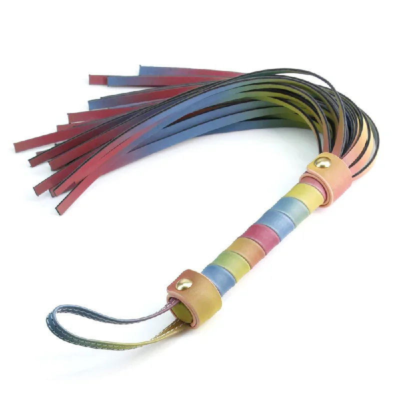 Spectra Bondage Rainbow Faux Leather Flogger