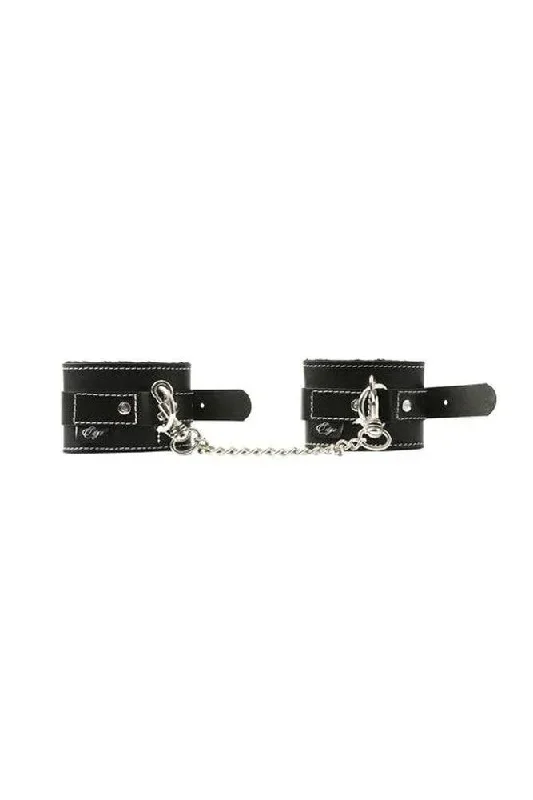 Sportsheets - Edge - Leather Wrist Restraints - Black