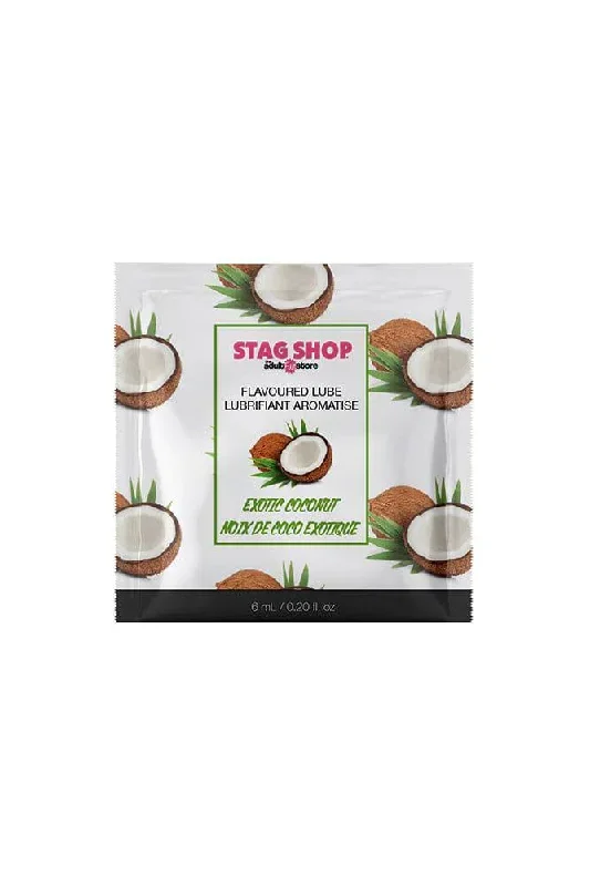 Stag Shop - Flavoured Water-Based Lubricant - 4ml Foil Packet - Coconut