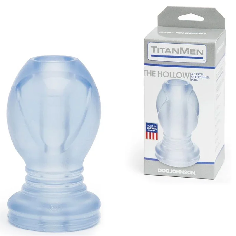 The Hollow Tunnel Anal Plug 4.5 Inch Clear Hollow Butt Plug by TitanMen